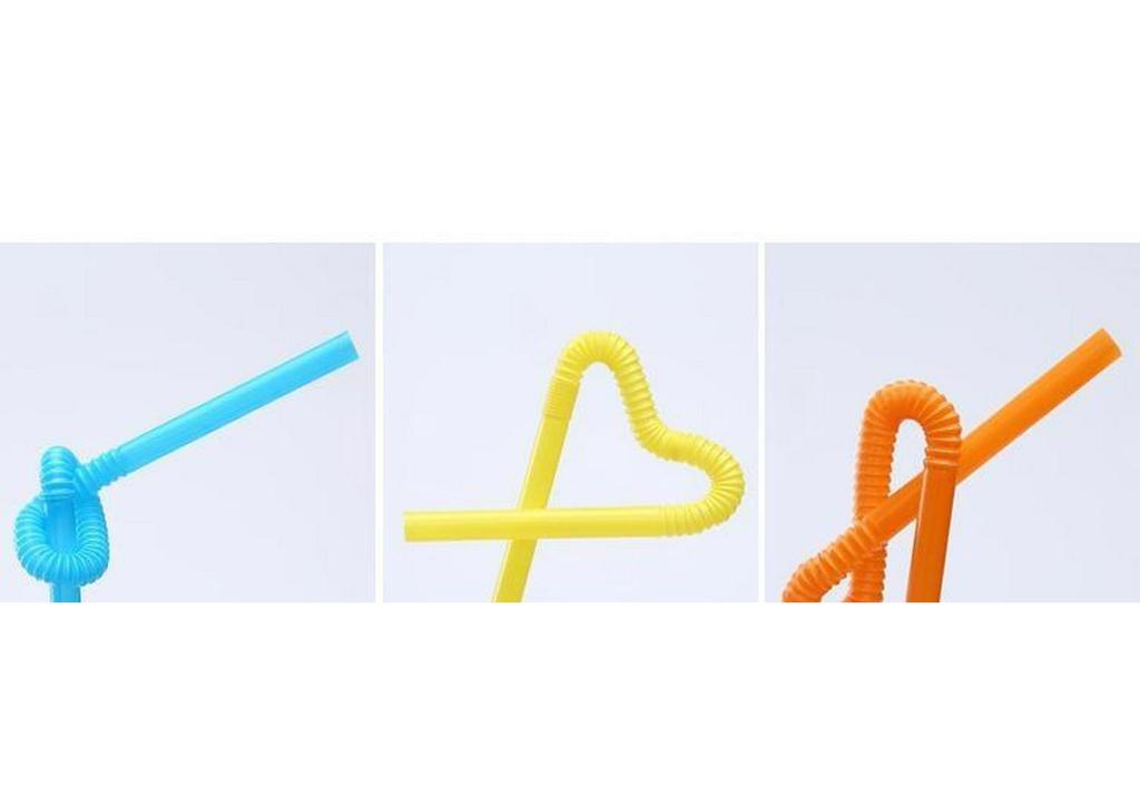26cm Artistic Colorful Bendable Straw, Individually Wrapped for Drinks & Milk Tea, Food-Grade Disposable for Commercial Use