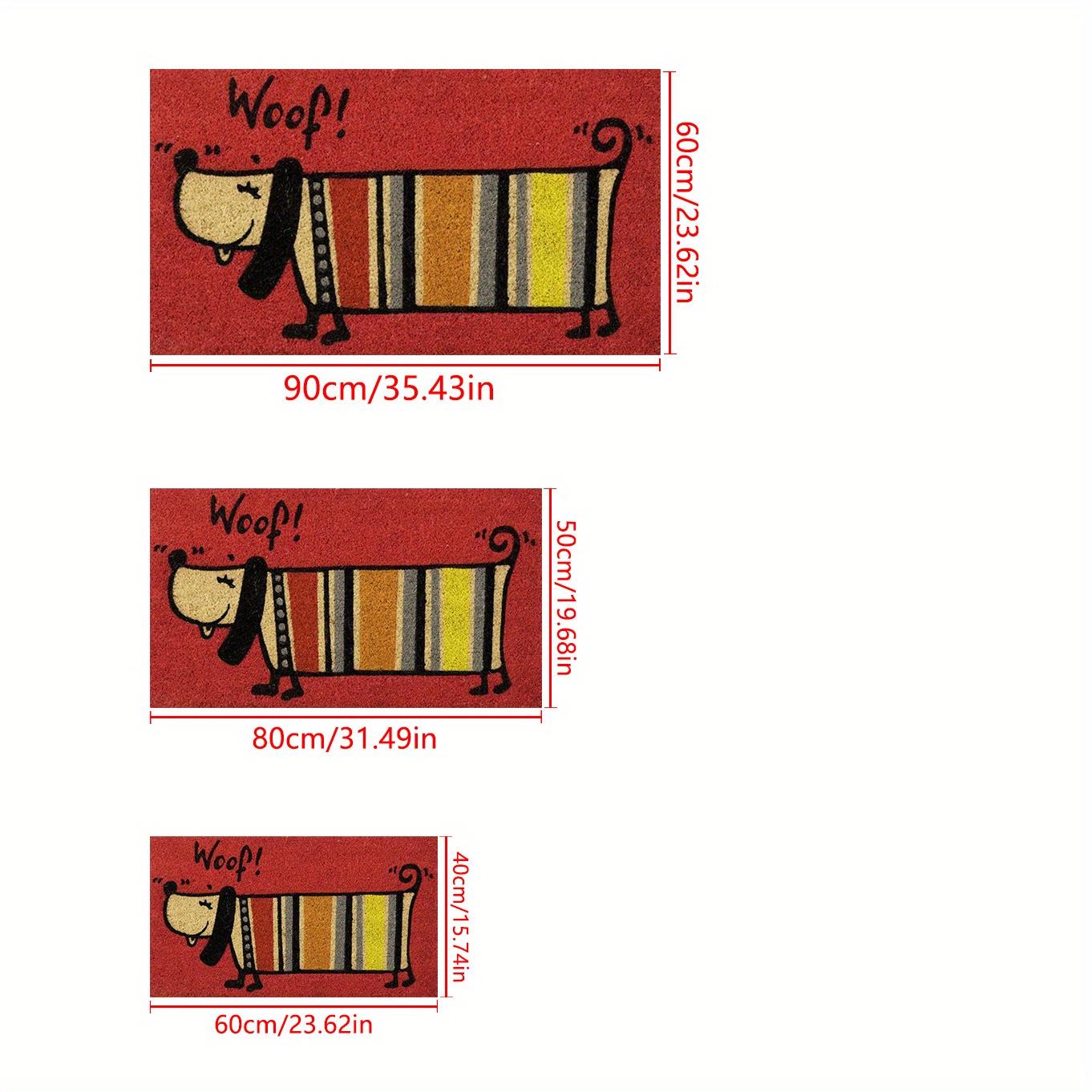 

Красная ковровая дорожка Мультяшный полосатый пес Напольный коврик Придверный коврик Мягкий приветственный коврик Ковер для гостиной Коврик для спальни Домашний декор 60X90CM (2X3FT