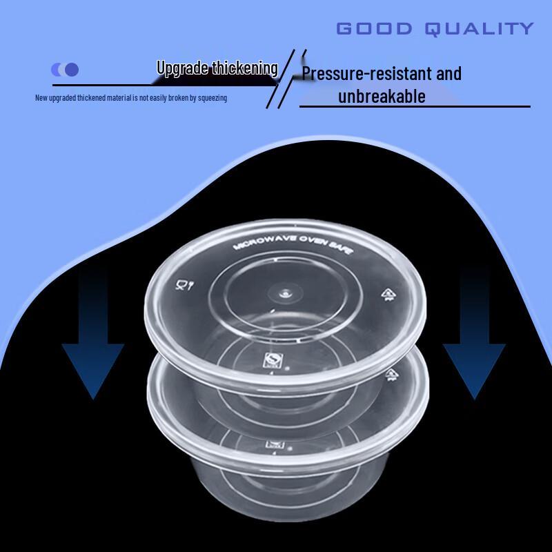 Wai Bo 750ml Round Disposable Food Containers with Lids