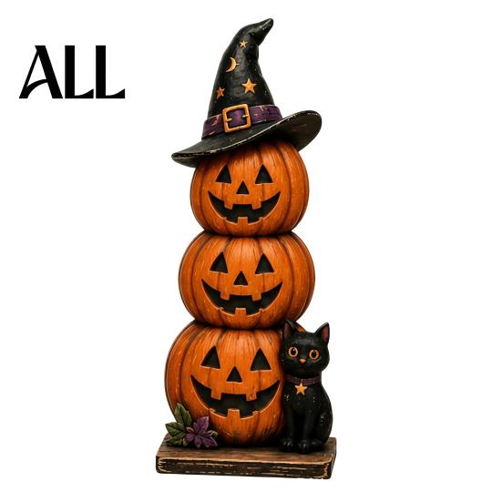 Retro Wooden Holiday Signs Farmhouse Halloween Tabletop Decorations, Table Topper Signs, Spooky Ornaments Pumpkin Ghost Tiered Tray Centerpiece