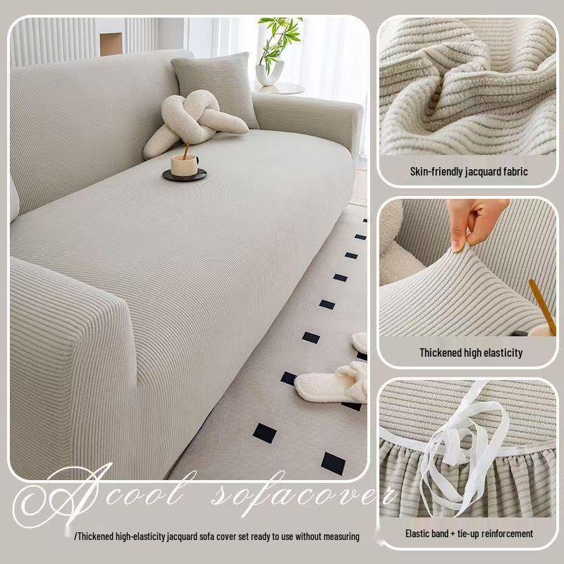 2025 Universal Stretch Thickened Corduroy Sofa Cover - Dustproof, Protective, Full Wrap, All-Season