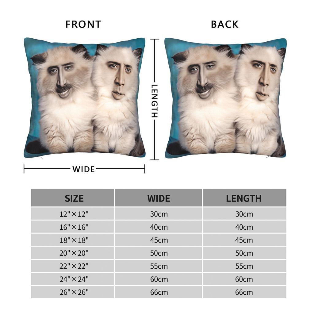 Federa Cuscino Gatto Divertente N-Nicolas C-Cage Picolas Cage Copricuscino Comodo Federa Cuscino Moderna Per Divano Camera da Letto Decorazione Casa