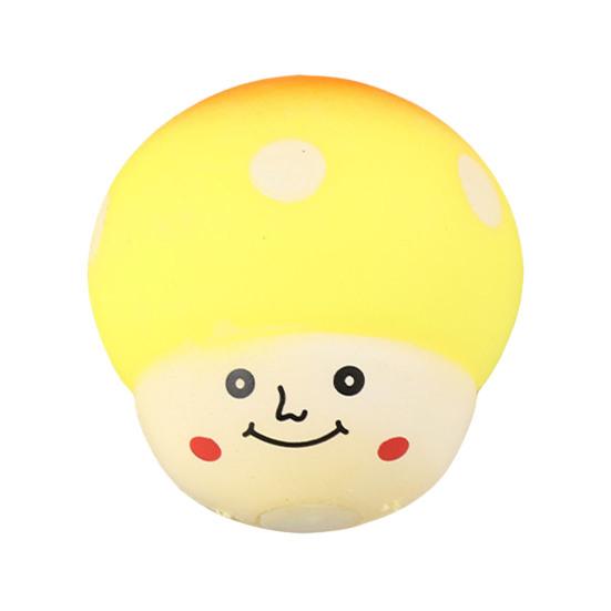 

Squeeze Toy Mushroom Shape Slow Rebound Decompression Toy Bright Color Stress жовтий