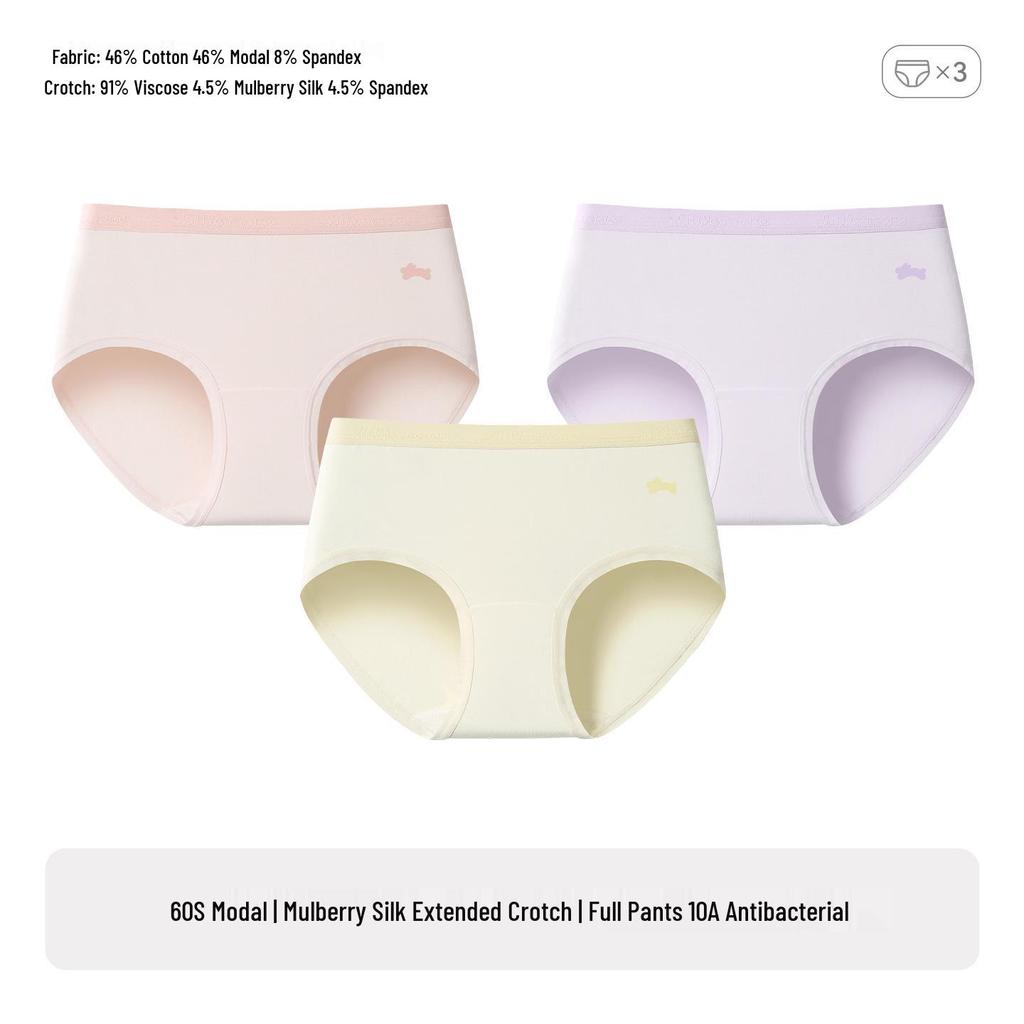 Breathable Antibacterial Modal Briefs for Puberty, Ages 12+, Junior & High School Girls