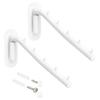 Sumnacon Plegable Ropa Pared Pared Ángulo de Acero Inoxidable para Exterior Blanco de Estante de Pared, Perchero, Gancho, 5 Ganchos, Acero, Ajuste de 180 Grados,