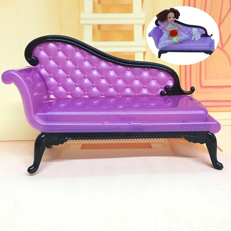 Barbie-Puppen-Sofa-Set, Kunststoffmöbel-Zubehör für Puppenhäuser, DIY-Spielzeug
