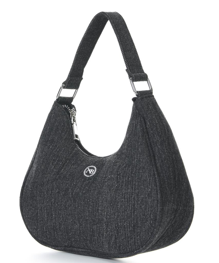 The-Abon Oka Denim Hobo Bag Black