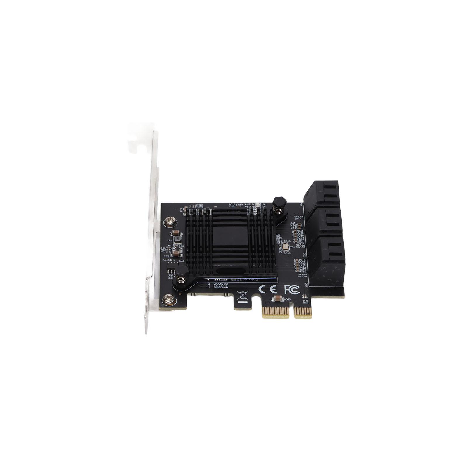 

SATA PCI E Card ASM Chip 7 Pin Connection Terminals Expansion Cards Compatible with SATA III