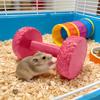 Yousheng Hamster Barbell Roller Toy Boredom Stress Relief Barbell Shape Interactive Chew Toy Chinchilla Gerbils Rats Mouse Exercise