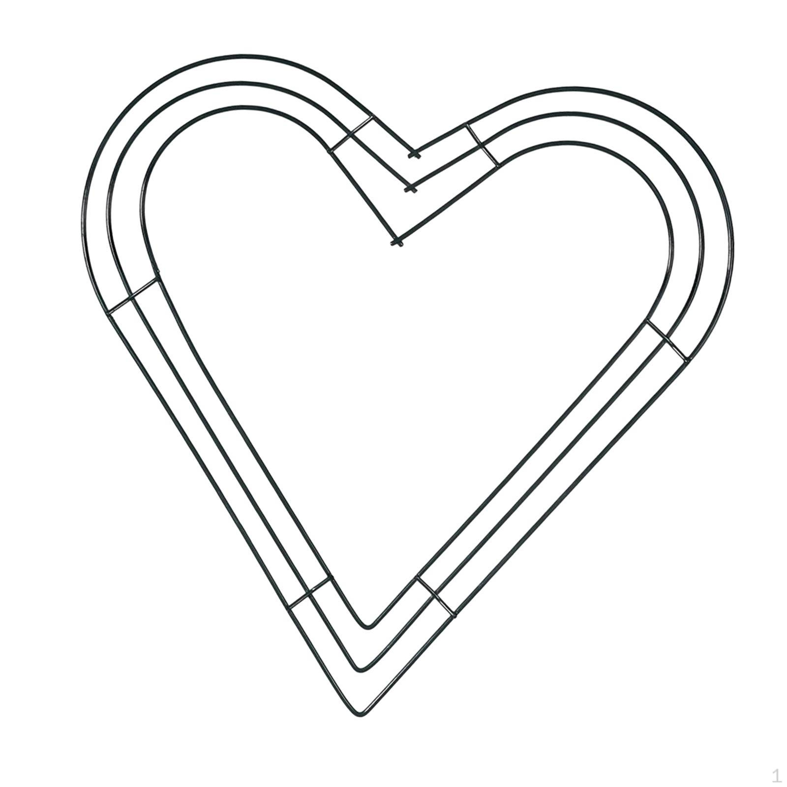 

Проволочный венок в форме сердца, гирлянда, кольца, металлическая стена, креативная прочная форма, железо для Black 35cm