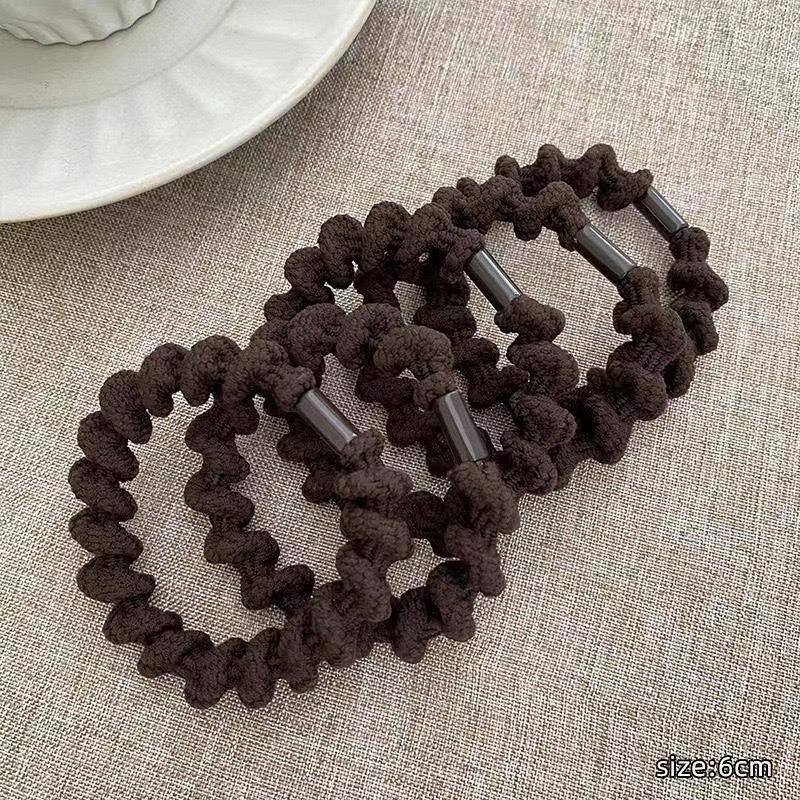 Elastico per Capelli a Scrunchie in Lussuosa Pelle Nera - Elastico Durevole per Capelli da Donna
