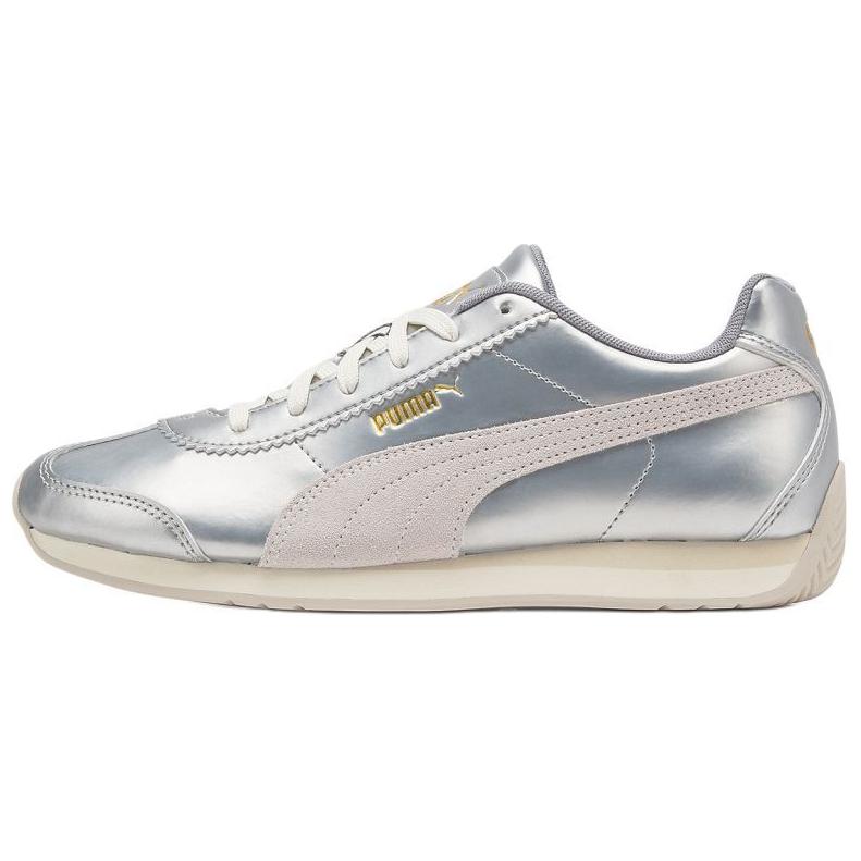Puma Metallic Comfortable Simple Low-Top Casual Shoes Unisex sneaker Silver 401591-01