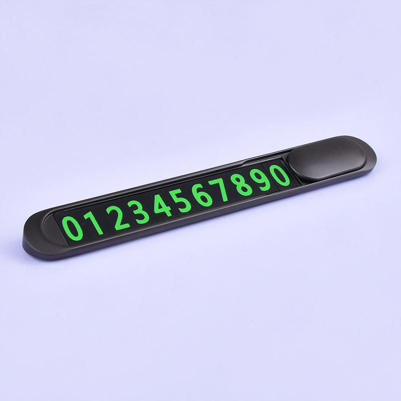 Luminous Metal Temporary Parking Phone Number Plate