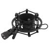 MENDUNER 45-50mm Microphone Shock Mount ABS Vibration-Resistant Holder 5/8 Inch To 3/8 Inch Conversion Nut Black Professional Recording