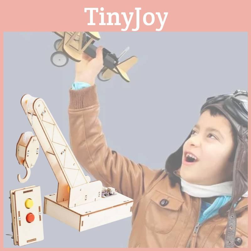 Expérience Scientifique DIY Grue à Commande à Distance par Induction Infrarouge Matériau en Bois