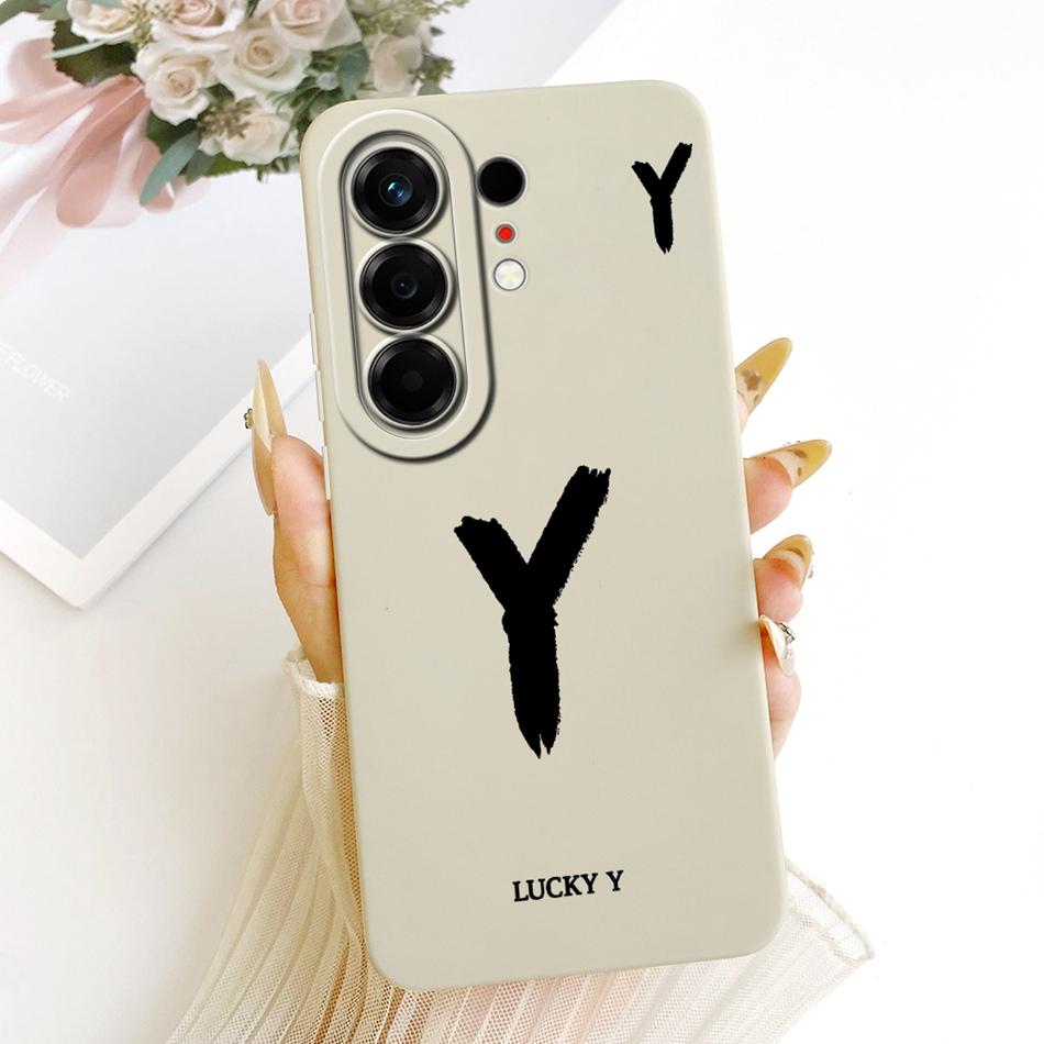 For Tecno Camon 50 4G Lucky Initial Letter Phone Case For Tecno Camon50 4G CN5 Soft Silicone Shockproof Cases Bumpers