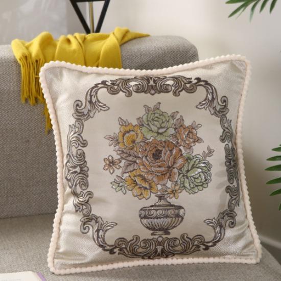 Jacquard High-precision Pillowcase Without Core, Light Luxury Pillow Bed, Bedside Cushion Embroidery Process