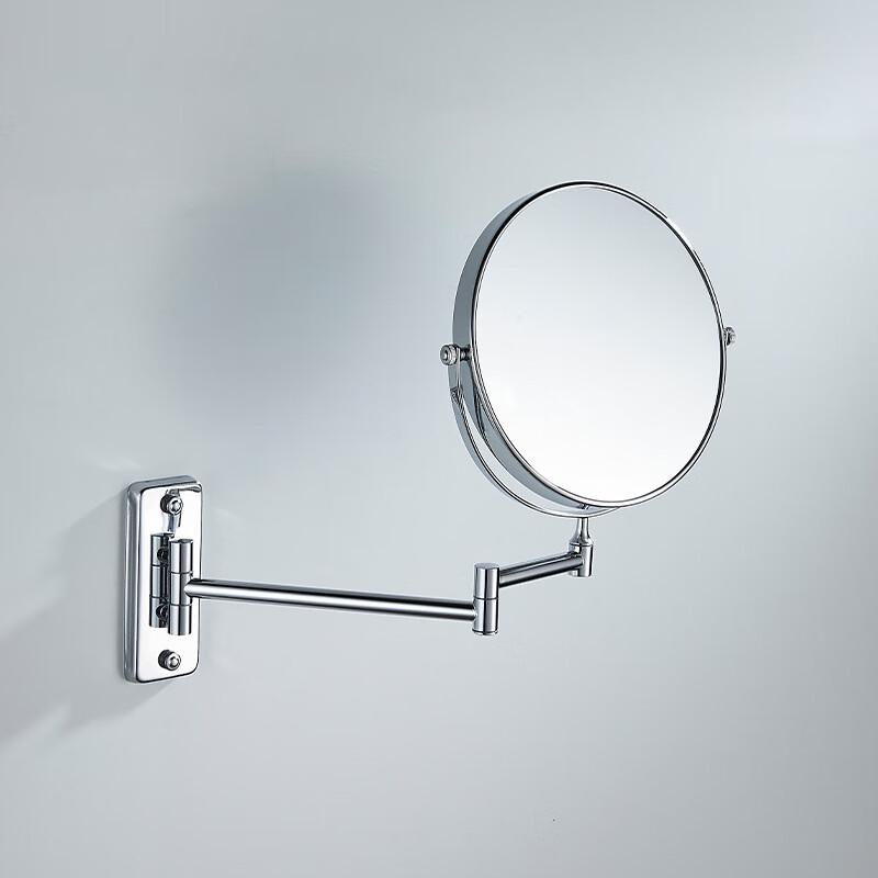 Wall-Mounted Folding Double-Sided 3X Magnification Makeup Mirror