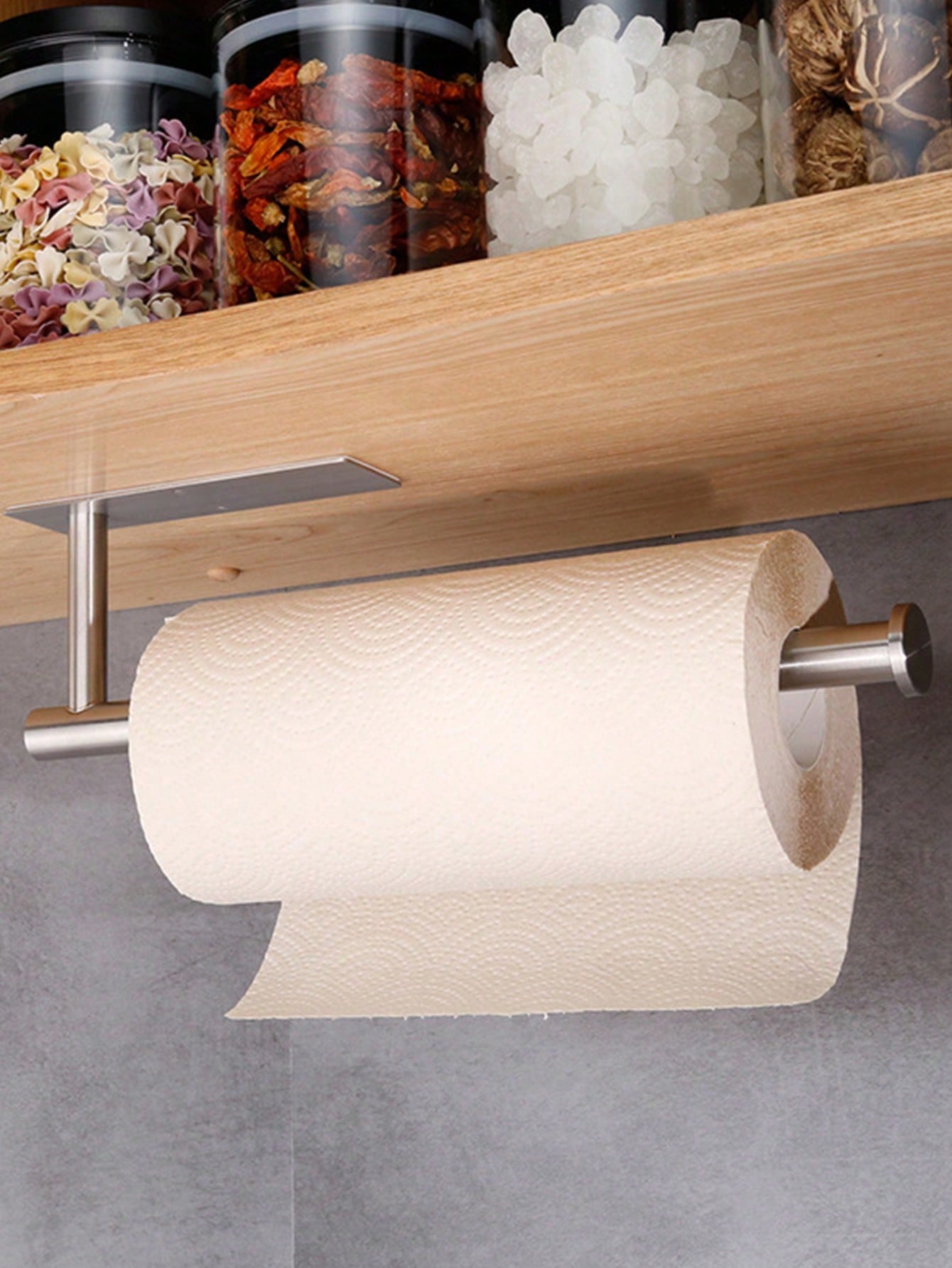 

1шт держатель для бумажных полотенец из нержавеющей стали, современный сплошной диспенсер для бумажных полотенец для ванной комнаты S