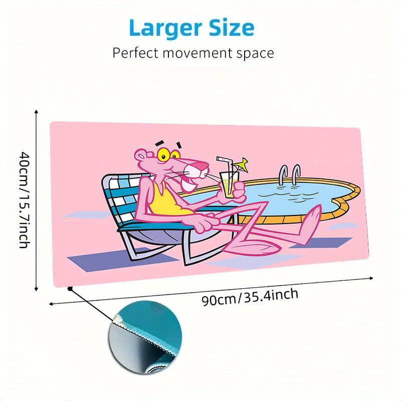 The Pink Panther2 Print  Cushion Non-slip Laptop Tablet Big Mousepad XXL Mat Mini PC Playmat With Lock edge