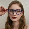 Vintage Rivet Cat Eye Anti Blue Light Glasses Women Fake Glasses TR90 Frame Vintage Computer Eyeglasses Quality Optical Eyewear