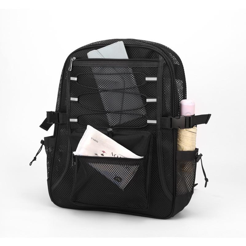 Mesh Hollow Out Fitness Travel Backpack With Breathable Fabric For Daily Use