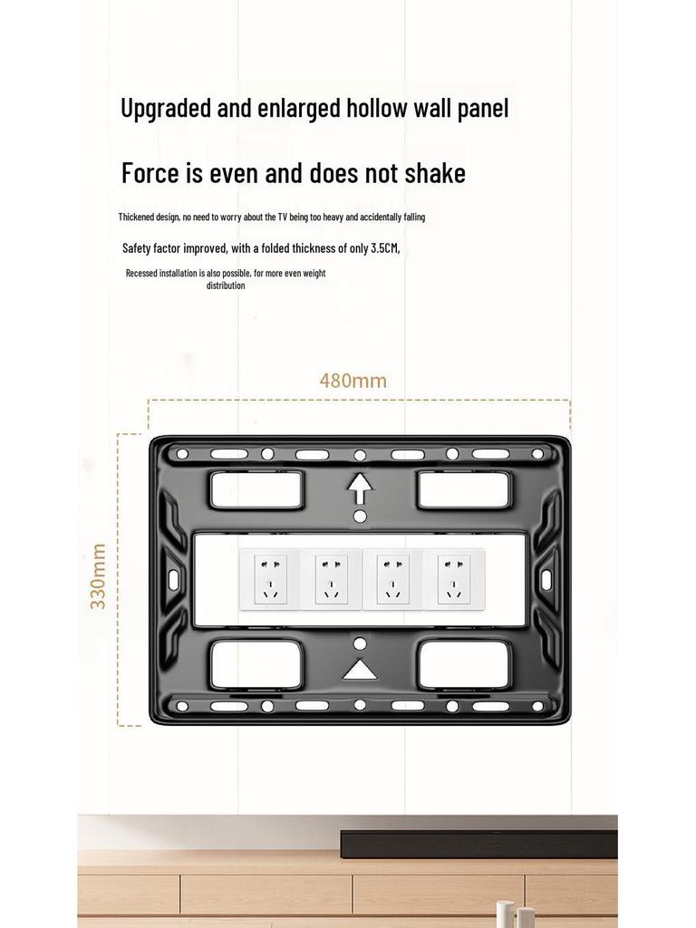 Ultra-Thin Rotating Wall Mount for 32-110 Inch TVs: Movable, Retractable, Stable, Heavy-Duty