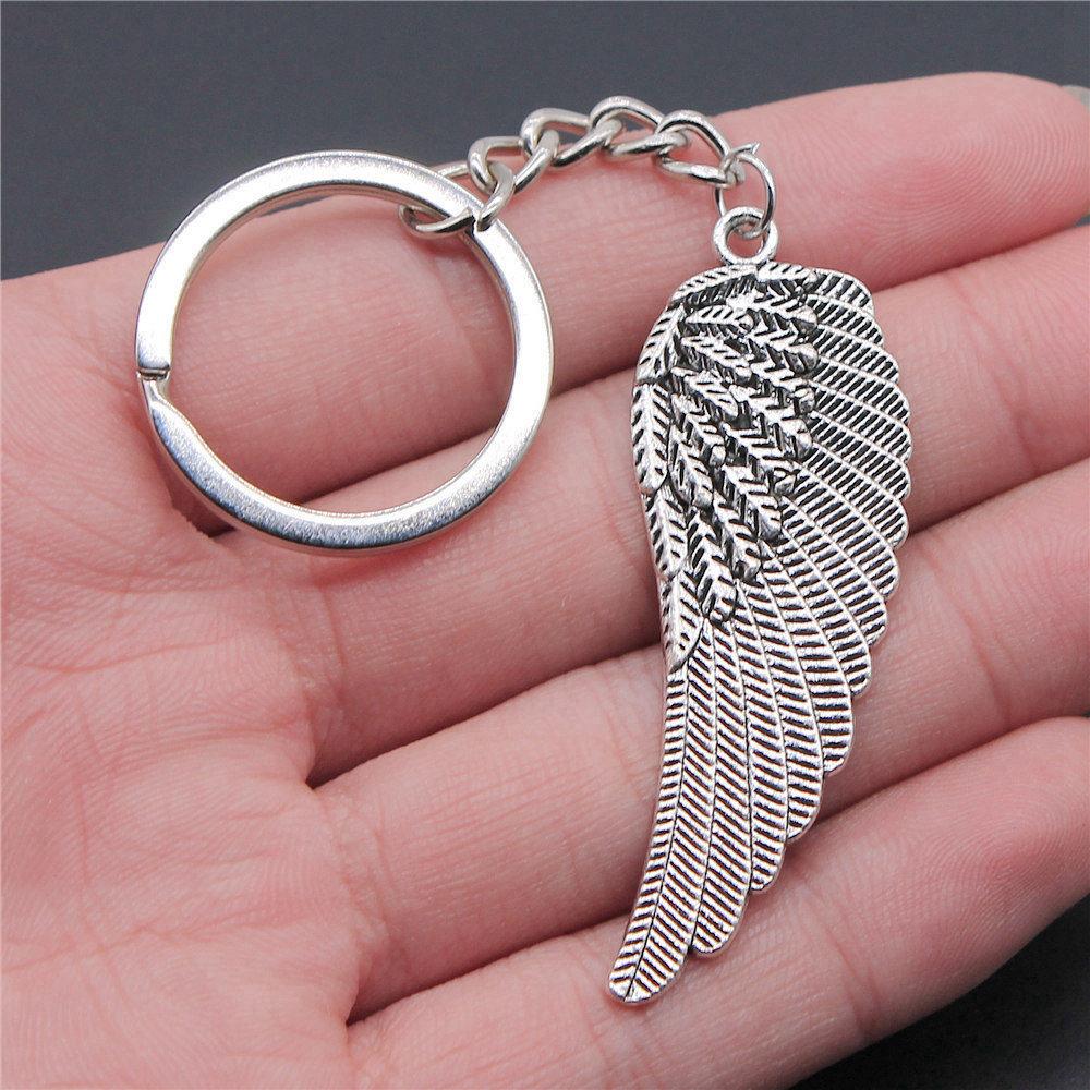 Angel Wings Feathers Heavenly Keychain for Girls Hot Sale Streetwear Bridesmaid Gift Retro Phone Charm