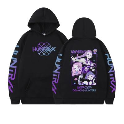 Hoodie Premium Demon Hunters Cute Derpy Tiger Huntrix Girls Group Y2K Hoodie Saja Boys Streetwear Anime Crewneck Merch for Fan