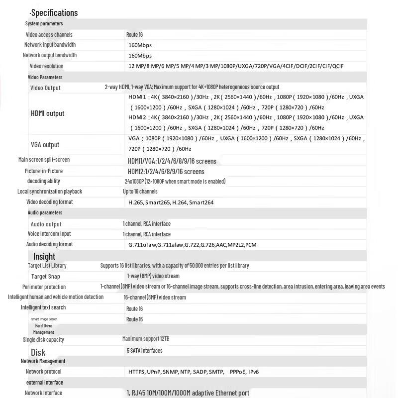 HIKVISION DS-7916N-Z4/S/16P Network Video Recorder