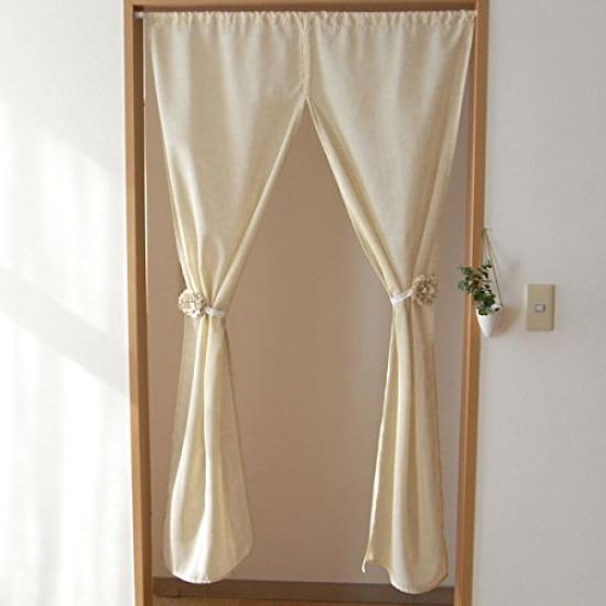 

Stylish Nordic Sunnyday Fabric Noren Curtain with Soft Waltz Approximately 85cm Wide x 150cm Long Tassels, бежевый