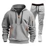 Mens Tracksuit Set Hooded Sweatshirt Jogger Pants Winter Sportswear