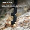 Hand Wood Punch Manual Auger Drill Bush-Craft Carbon Steel Portable Survival Bit