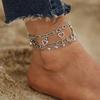 Fashion Heart Jewelry Light Luxury Love Anklet 3-Piece Creative Beach Anklet