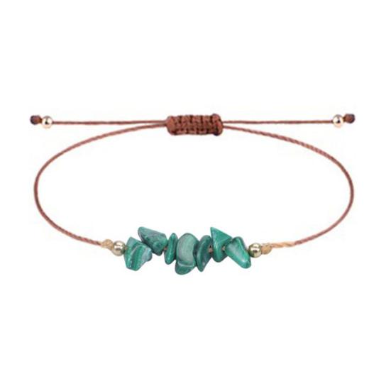 Gemstone Bracelet Women Men Adjustable Braided Crystal Bracelet Boho String