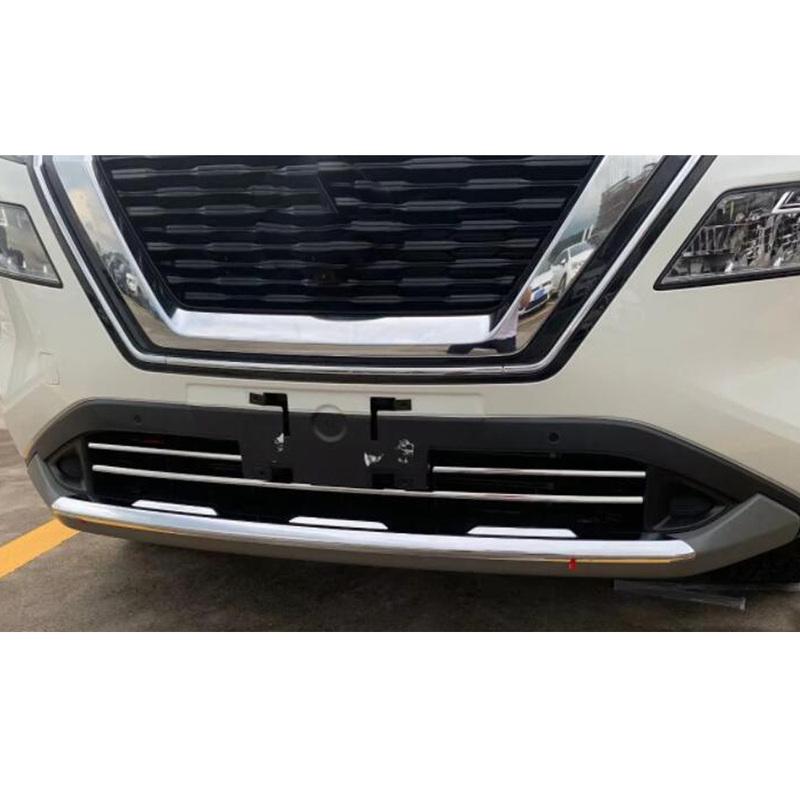 ABS Car Front Bumper Trim Front Stick Lip Anti-collision Strip Auto Accessories For Nissan X-trail Xtrail Rogue