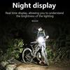 Waterproof Bicycle Light Usb Charging Bike Front Light Flashlight Handlebar Cycling Head Light W/ Horn Speed Meter Lcd Screen