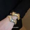 Wave cold wind opening bracelet exaggerated simple design bracelet light luxury jewelry women