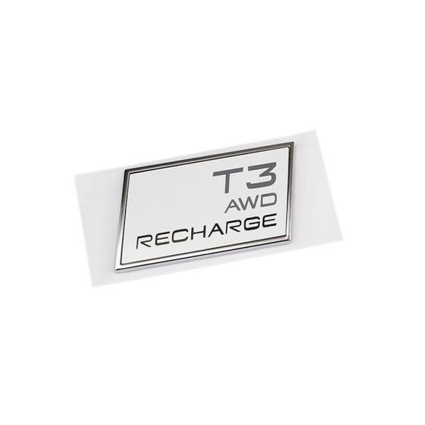 Car 3D ABS Trunk Badge Emblem Decals Sticker For Volvo T3 T4 T5 T6 T8 B5 B6 AWD Recharge XC40 XC60 XC90 V60 S60 S80 S90 V40 C30