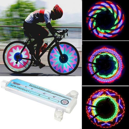 Colorful 32-LED Bike Light 32 Pattern Bicycle Tire Wheel Spoke Decorative Lamp