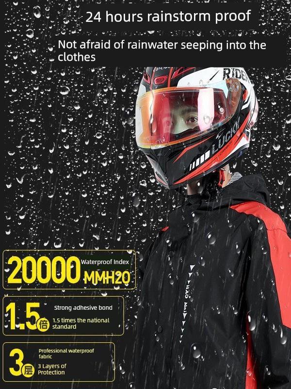 Sada nepromokavého oblečení na motorku (pláštěnka a kalhoty) pro muže a ženy, speciálně pro doručovatele, voděodolná, dvoudílná pro dospělé, plně vodotěsná