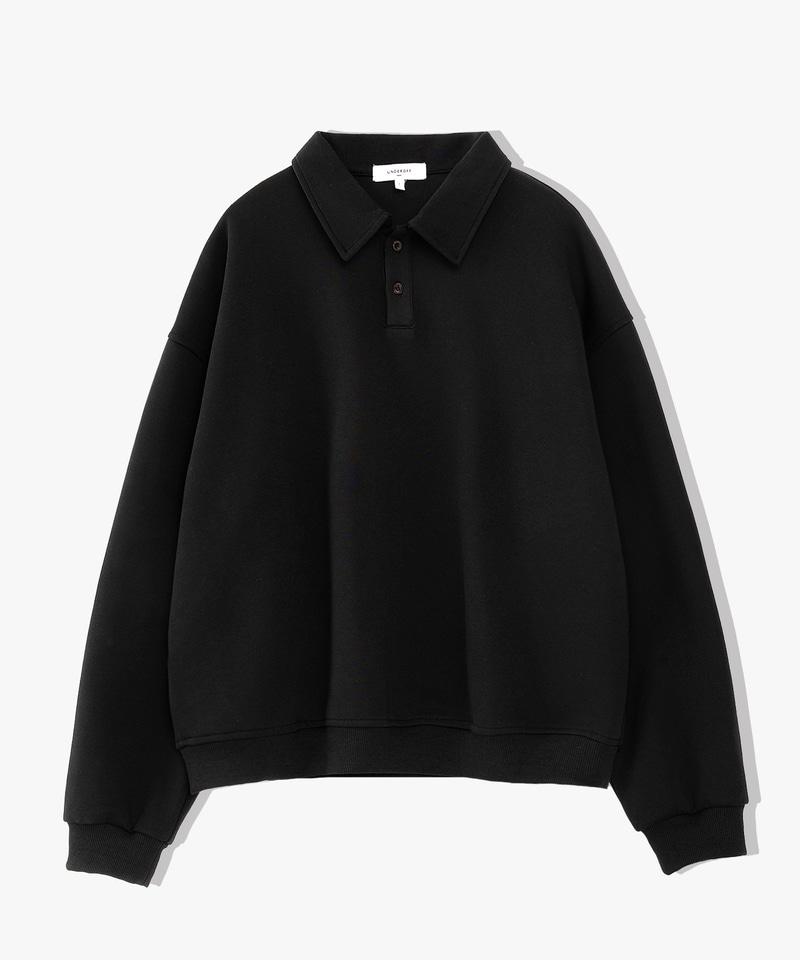 UNDEROFF Daily Button Collar Sweatshirt White Melange
