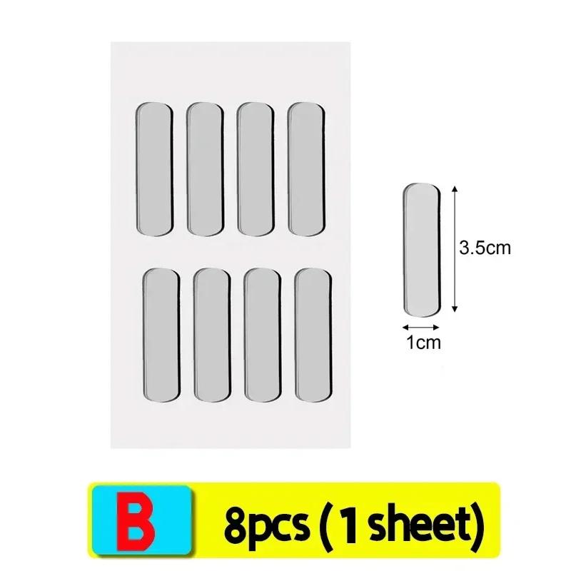 Transparent Self-Adhesive Door Stop Strips Silicone Cabinet Bumpers Furniture Drawer Anti-collision Seal Tape Wall Protector Pad