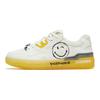 Anta Life Series Flame 4.0 Slip Resistant Durable Low Top Skate Shoes Women Skate Shoes White Yellow 122328081-7