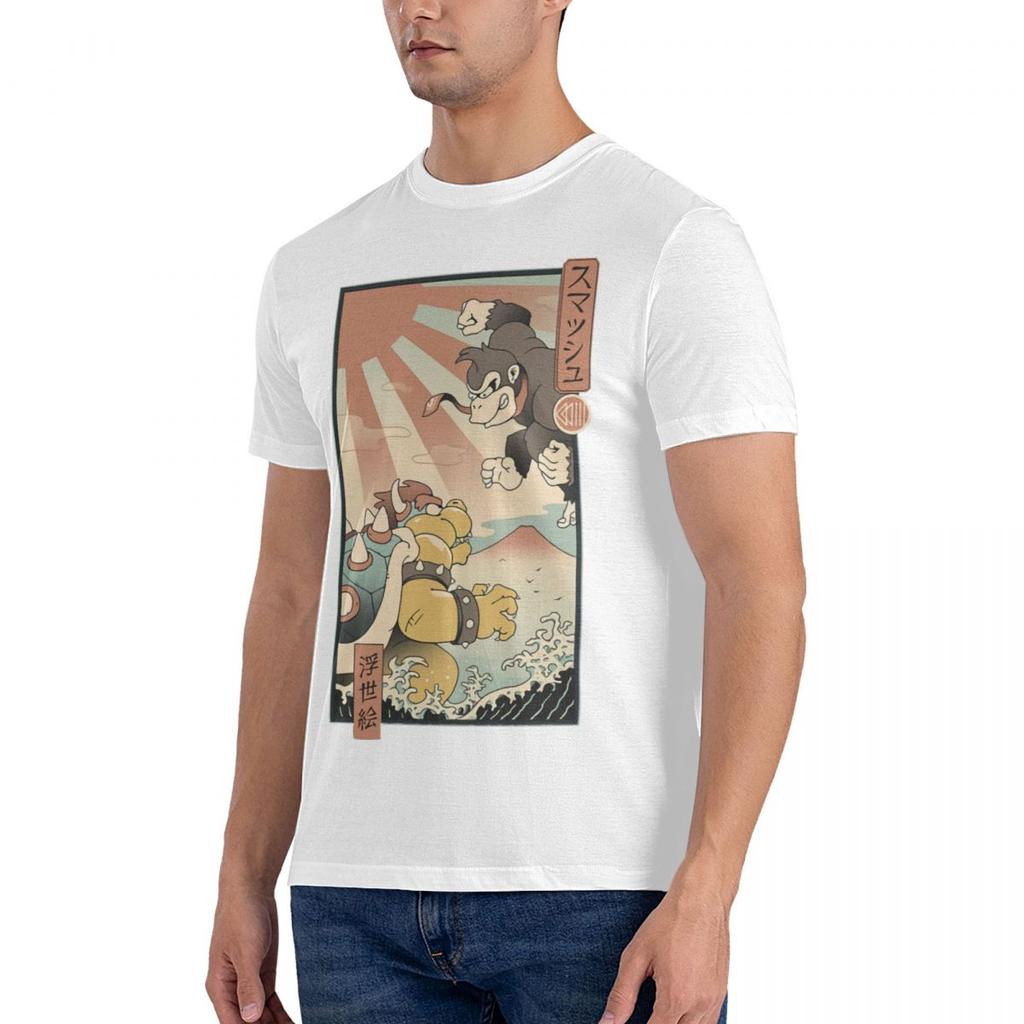 Super Smashes Bros Kaijus Smash Bedrucktes T-Shirt Lustiges Herren Kurzarm Locker Übergroßes T-Shirt