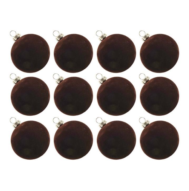 Velvet For Christmas Ornaments 12PC for Tree Mantle and Window Decoration