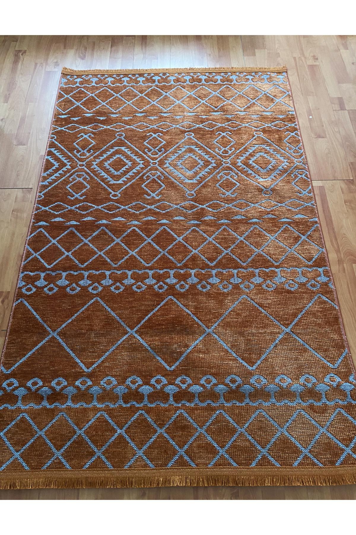 

Rovigo Home Современный тканый ковер из синели 80x150 оранжевый