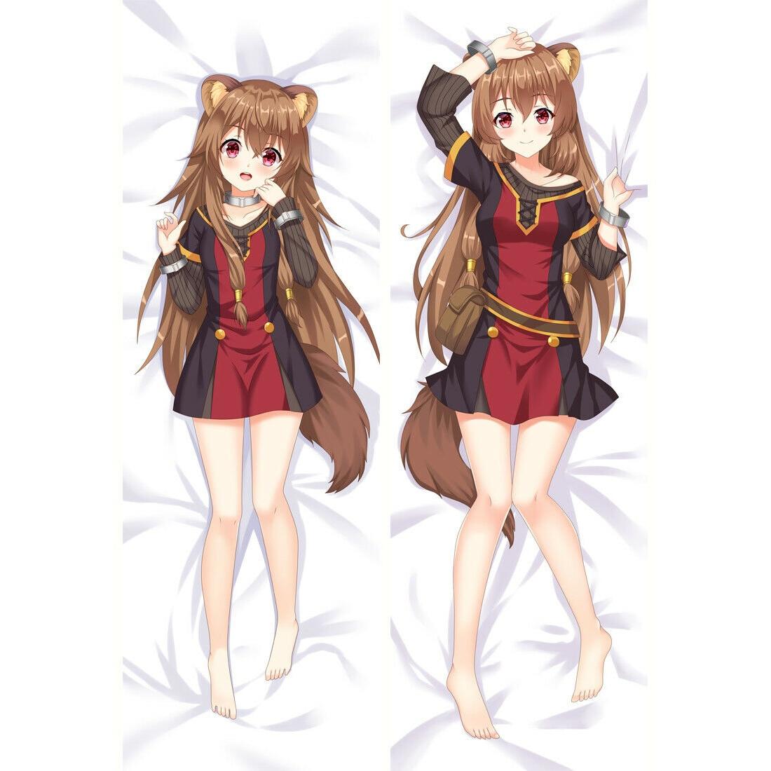 

60x180 см The Rising of the Shield Hero Raphtalia Dakimakura наволочка для тела для девочек двухсторонний принт из персиковой кожи обнимающая наволочка для тела