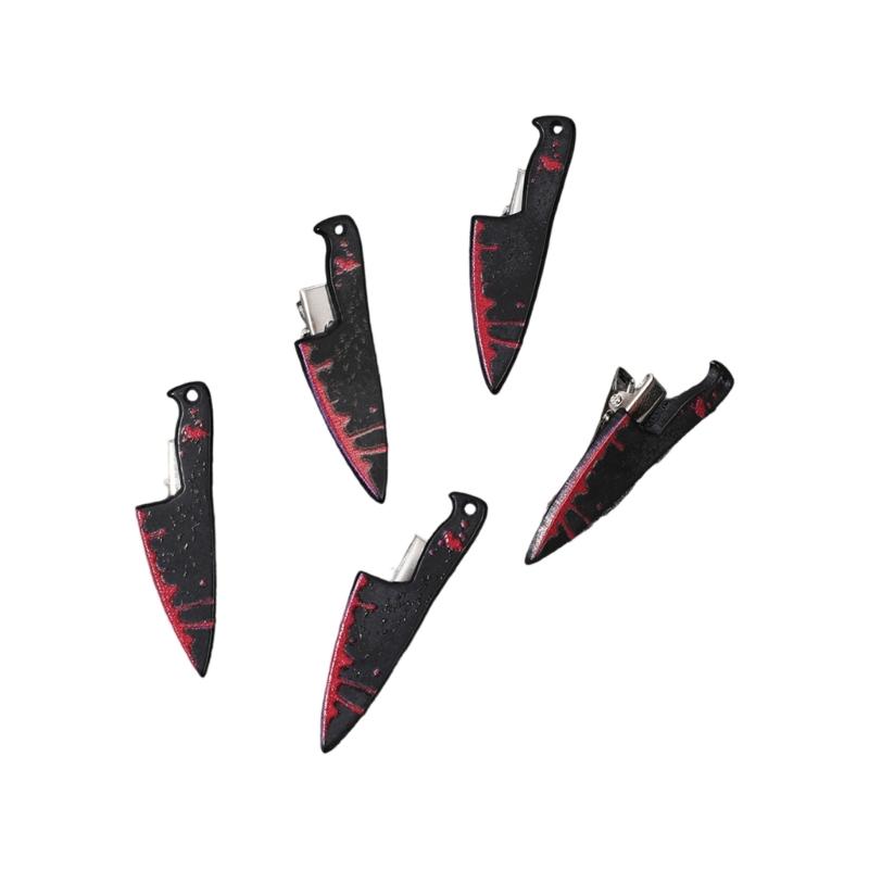 5PCS Halloween Theme Hairpins Funny Axes Shapes Hair Clip For Adults Kids Costume Accessories