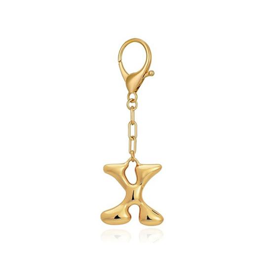 Letter Keychain Mini 3D Alphabet Charm Key Chain with Lobster Clasp Lightweight Bags Keys Bracelets Accessory